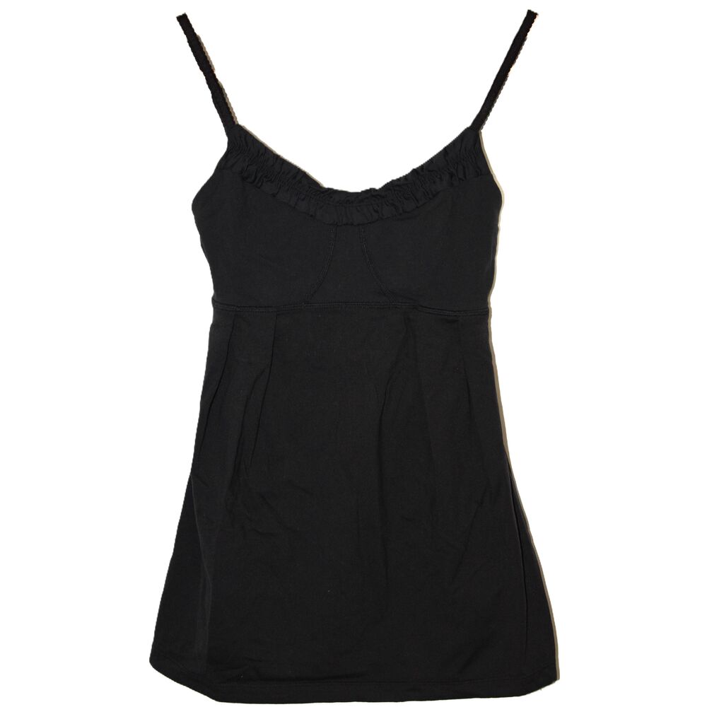 Womens Lululemon Debut Tank Top Black Spaghetti Strap Built-In Bra Top Size 2